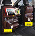 PU Leather Car Seat Back Organizer & Storage Bag